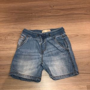 Zara Baby Light Denim Shorts 18-24 Months Pullstring